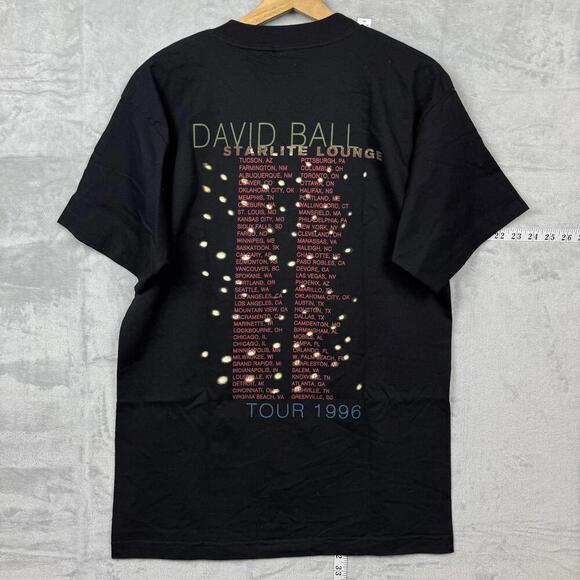 VTG David Ball Starlite Lounge Tour Tee L Made in USA Murina Autographed Band - Picture 3 of 9